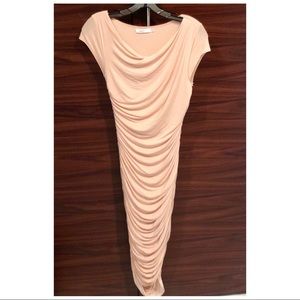 Bailey 44 Blush Midi Dress with Ruched Sides